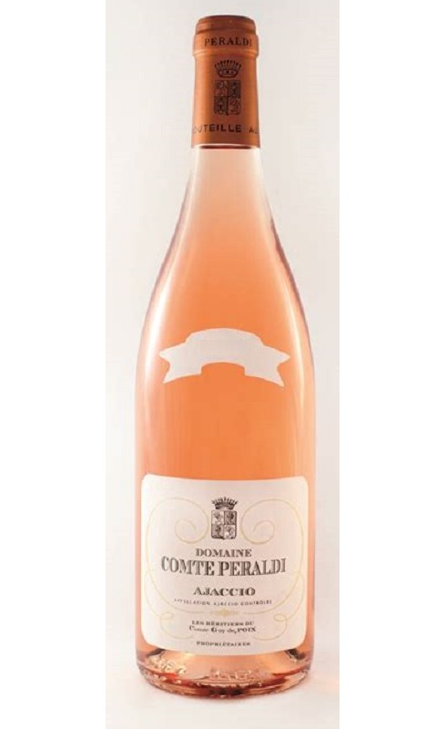 Photographie d'une bouteille de vin rosé Peraldi Comte Peraldi 2017 Aop Ajaccio Rose 75cl Crd