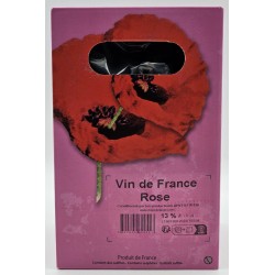 Photographie d'une bouteille de vin rosé Tavel Fontaine Vdf Rose Bib 5 L Crd