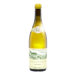 Photographie d'une bouteille de vin blanc Billaud Bougros 2016 Chablis Blc 75cl Crd