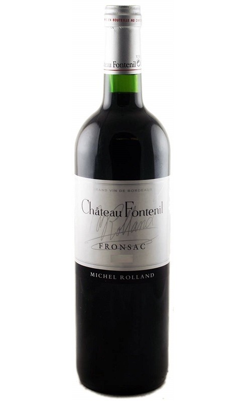 Photographie d'une bouteille de vin rouge Cht Fontenil 2015 Fronsac Rge 75 Cl Crd