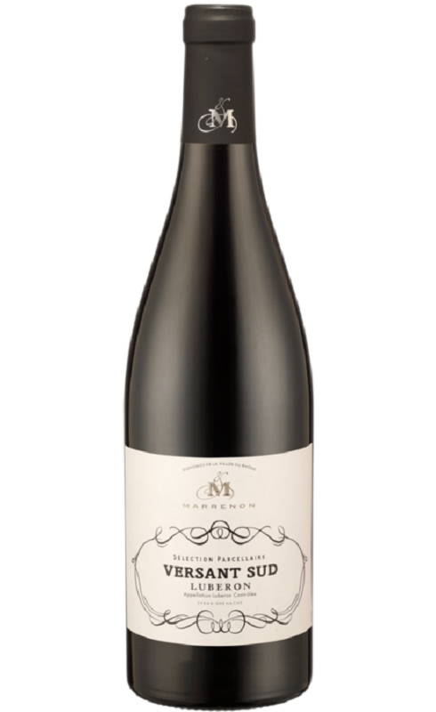 Photographie d'une bouteille de vin rouge Marrenon Versant Sud 2016 Luberon Rge 75 Cl Crd