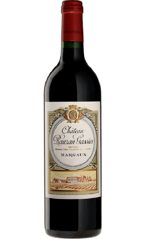 Photographie d'une bouteille de vin rouge Cht Rauzan-Gassies 2017 Margaux Rge 75cl Crd
