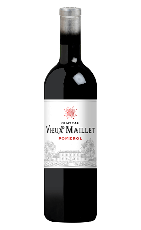 Photographie d'une bouteille de vin rouge Cht Vieux Maillet Cb6 2016 Pomerol Rge 75cl Crd