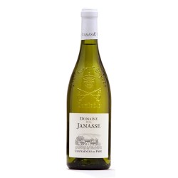 Photographie d'une bouteille de vin blanc Janasse Chateauneuf-Du-Pape 2017 Blc 75 Cl Crd