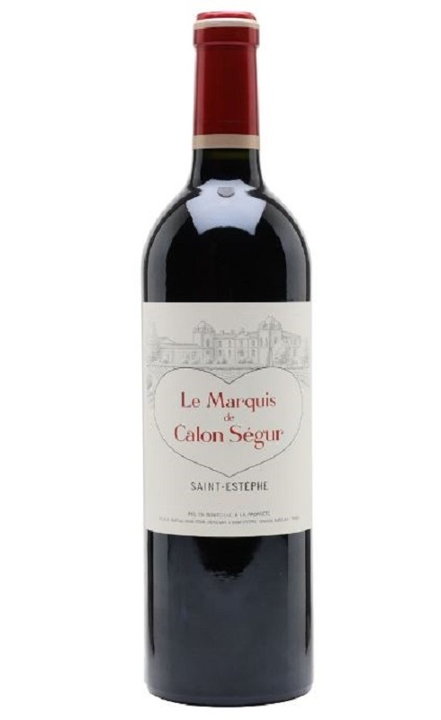 Photographie d'une bouteille de vin rouge Le Marquis De Calon Segur Cb6 2017 St-Estephe Rge 75cl Crd