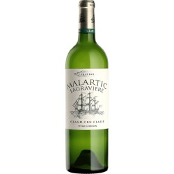 Photographie d'une bouteille de vin blanc Cht Malartic-Lagraviere Cb12 2017 Pessac Blc 75cl Crd