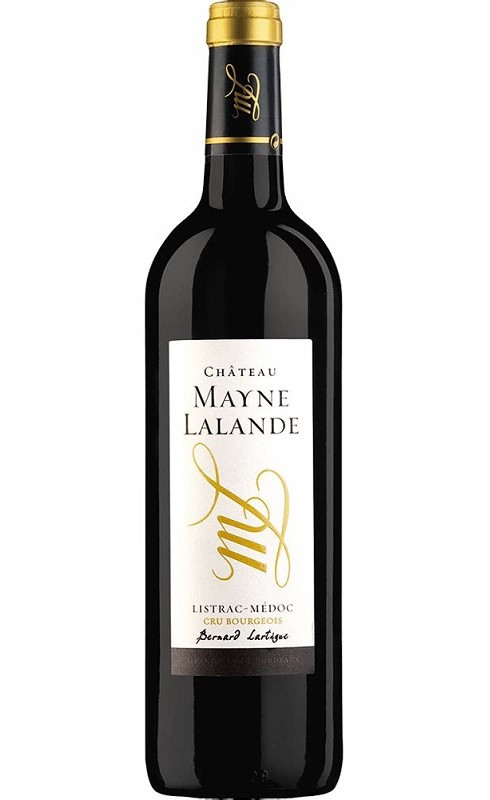 Photographie d'une bouteille de vin rouge Cht Mayne Lalande Cb6 2016 Listrac-Medoc Rge 75cl Crd