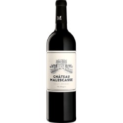Photographie d'une bouteille de vin rouge Cht Malescasse 2017 Ht-Medoc Rge 75cl Crd
