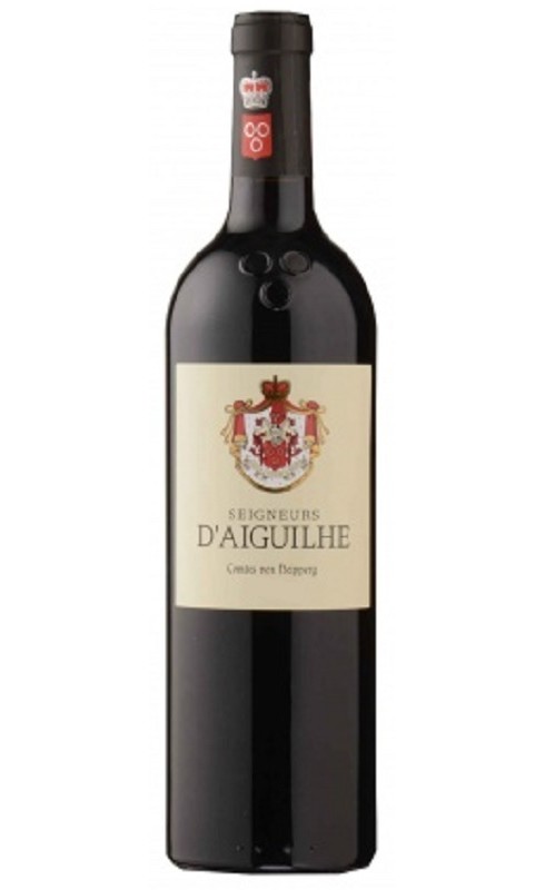 Photographie d'une bouteille de vin rouge Cht Seigneurs D Aiguilhe 2016 Cdbdx Rge 75cl Crd