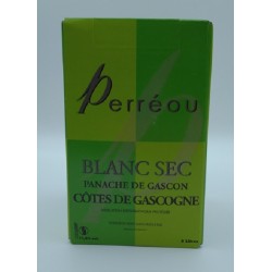 Photographie d'une bouteille de vin blanc Perreou Panache Du Gascon Cdgascon Blc Sec Bib 5 L Crd