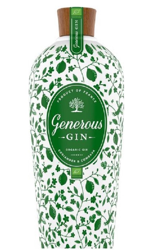 Photographie d'une bouteille de Gin  Generous Gin Organic Bio 70cl Crd