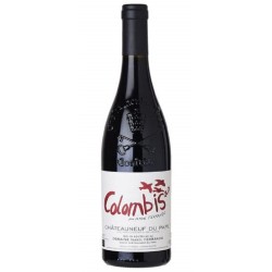 Photographie d'une bouteille de vin rouge St-Prefert Ferrando Colombis 2017 Chtneuf Rge Bio 75cl Crd