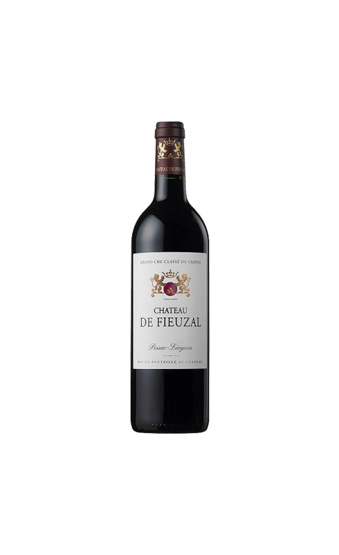 Photographie d'une bouteille de vin rouge Cht Fieuzal 2018 Cb6 Pessac-Leognan Rge 75cl Crd