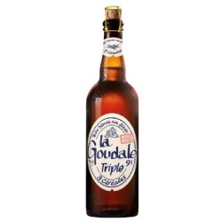Photographie d'une bouteille de bière Goudale Circus Triple 3 Cereales 9 75cl Crd