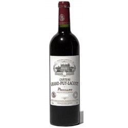 Photographie d'une bouteille de vin rouge Cht Grand-Puy-Lacoste Cb6 2018 Pauillac Rge 75cl Crd