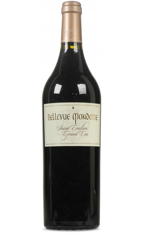 Photographie d'une bouteille de vin rouge Cht Bellevue Mondotte 2018 St-Emilion Gc Rge 75cl Crd