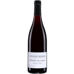 Photographie d'une bouteille de vin rouge Burgaud Les Vallieres 2016 Regnie Rge 75cl Crd