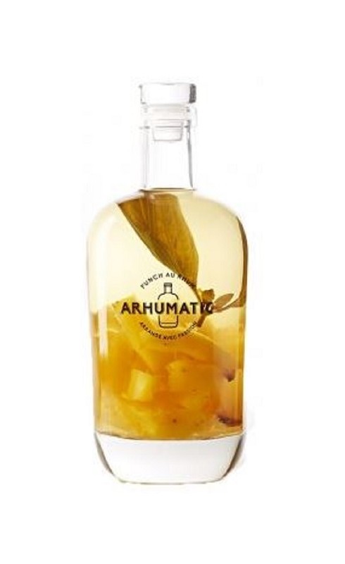 Photographie d'une bouteille de Arhumatic Ananas Roti Basilic 70cl