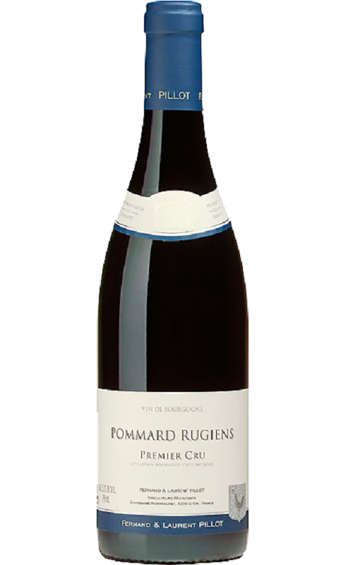 Photographie d'une bouteille de vin rouge Pillot Fl Rugiens 2016 Pommard Rge 75cl Crd