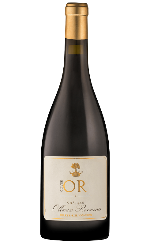 Photographie d'une bouteille de vin rouge Ollieux Romanis Cuvee Or 2017 Corbieres-Bt Rge 75cl Crd