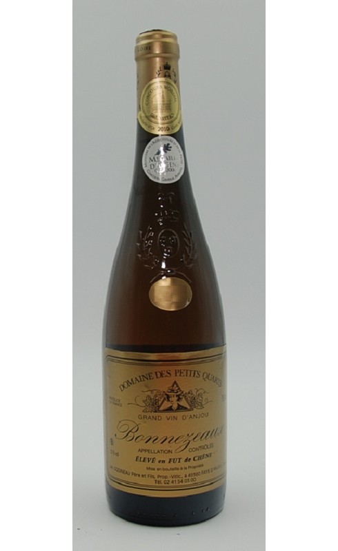 Photographie d'une bouteille de vin blanc Petits Quarts Bonnezeaux Fut De Chene 2004 Blc 75cl Crd