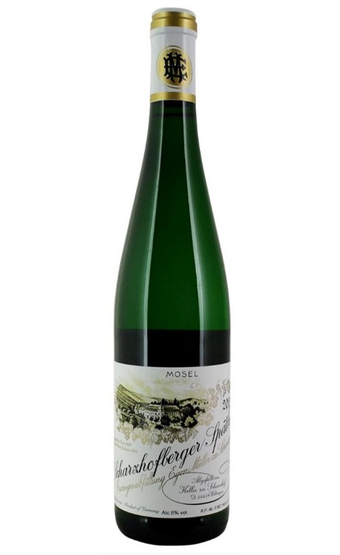 Photographie d'une bouteille de vin blanc Muller Scharzhofberger Spatlese 2018 Riesling Blc 75cl Acq