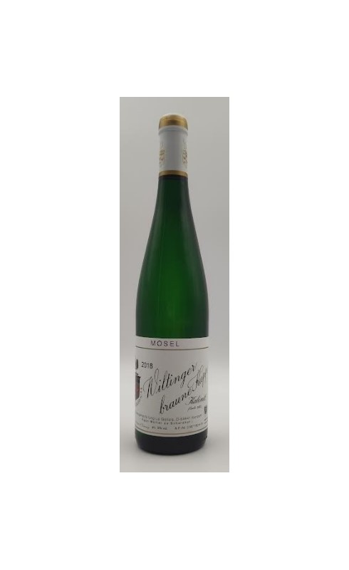 Photographie d'une bouteille de vin blanc Muller Wiltinger Kupp Kabinet 2018 Riesling Blc 75 Cl Acq