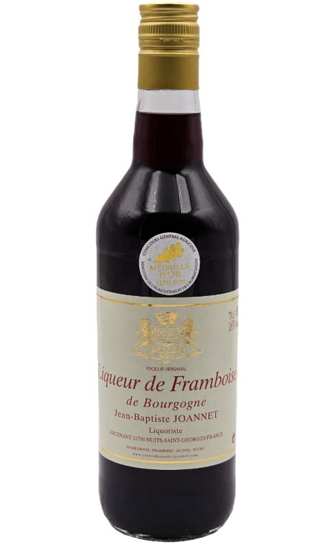 Photographie d'une bouteille de Joannet - Liqueur Framboise 70 Cl