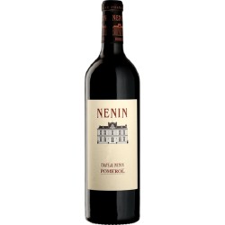 Photographie d'une bouteille de vin rouge Cht Nenin Cb6 2019 Pomerol Rge 75 Cl Crd