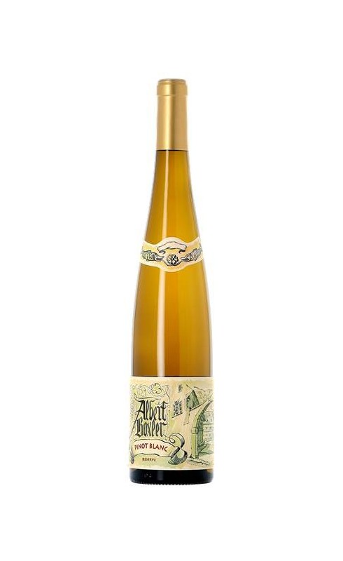 Photographie d'une bouteille de vin blanc Boxler Pinot Blanc 2018 Blc 75cl Crd