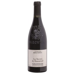 Photographie d'une bouteille de vin rouge Brusset Secrets De Montmirail 2017 Gigondas Rge 75 Cl Crd