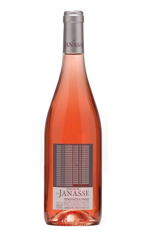 Photographie d'une bouteille de vin rosé Janasse Vdp Principaute D Orange 2019 Vdp Rose 75cl Crd