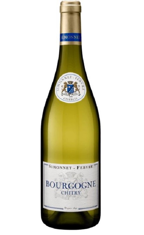 Photographie d'une bouteille de vin blanc Simonnet-Febvre Bourgogne Chitry 2018 Blc 75cl Crd