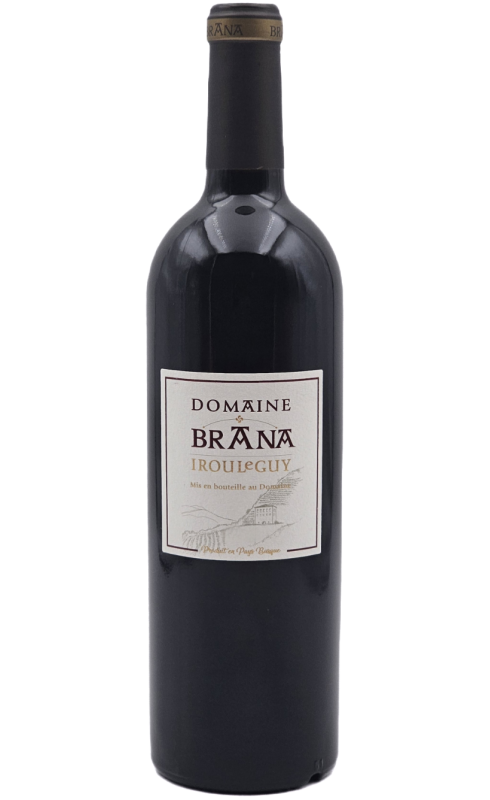 Photographie d'une bouteille de vin rouge Brana Irouleguy 2016 Rge 75 Cl Crd