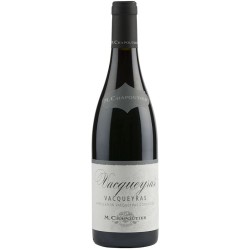 Photographie d'une bouteille de vin rouge Chapoutier Vacqueyras 2019 Rge 75 Cl Crd
