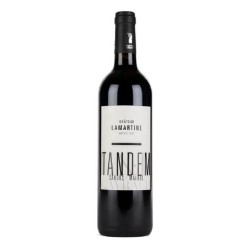 Photographie d'une bouteille de vin rouge Lamartine Tandem 2019 Cahors Rge 75 Cl Crd