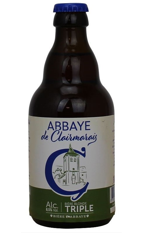 Photographie d'une bouteille de bière Abbaye De Clairmarais Triple 8 5 33cl Crd