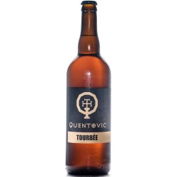 Photographie d'une bouteille de bière Brasserie Quentovic Tourbee 75 Cl