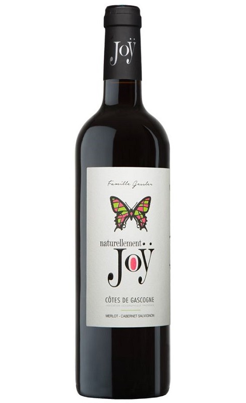 Photographie d'une bouteille de vin rouge Joy Naturellement Joy 2019 Cdgascon Rge 75cl Crd