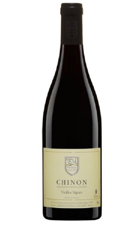 Photographie d'une bouteille de vin rouge Alliet Vieilles Vignes 2018 Chinon Rge 75cl Crd