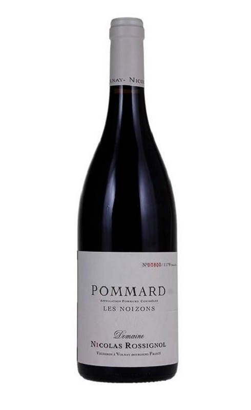Photographie d'une bouteille de vin rouge Rossignol Les Noizons 2018 Pommard Rge 75cl Crd