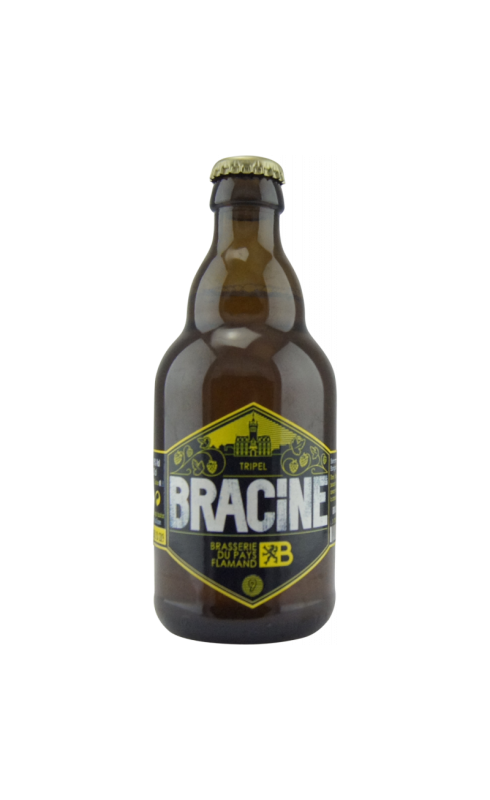 Photographie d'une bouteille de bière Brasserie Du Pays Flamand Bracine Triple 9 33cl Crd