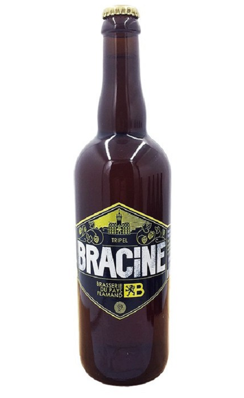 Photographie d'une bouteille de bière Brasserie Du Pays Flamand Bracine Triple 9 75cl Crd