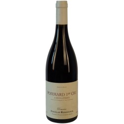 Photographie d'une bouteille de vin rouge Rossignol Jarolieres 2018 Pommard Rge 75cl Crd