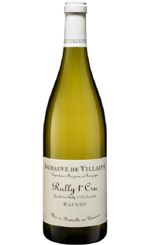 Photographie d'une bouteille de vin blanc Villaine Raclot 1er Cru 2018 Rully Blc 75 Cl Crd