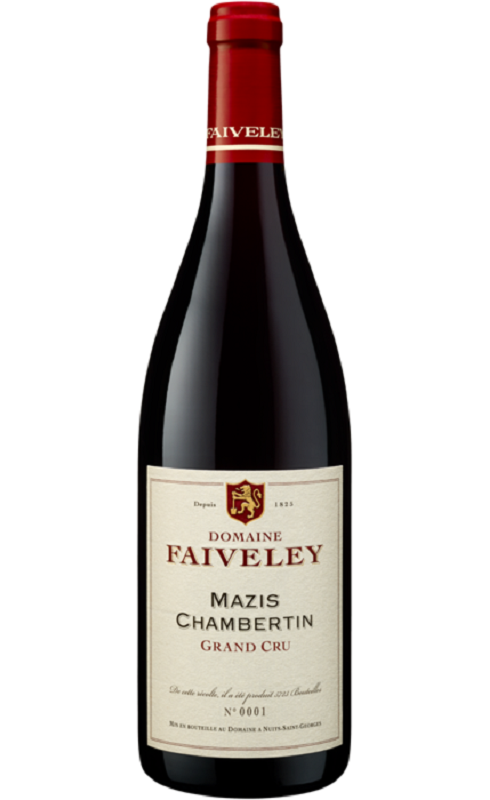 Photographie d'une bouteille de vin rouge Faiveley Mazis-Chambertin 2017 Rge 75cl Crd