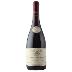 Photographie d'une bouteille de vin rouge Pousse D Or Les Feusselottes 2019 Chambolle Rge 75cl Crd