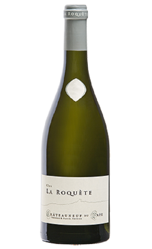 Photographie d'une bouteille de vin blanc Brunier La Roquete 2019 Chtneuf Blc 75cl Crd