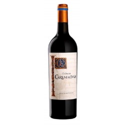 Photographie d'une bouteille de vin rouge Cht Carlmagnus 2020 Fronsac Rge 75cl Crd