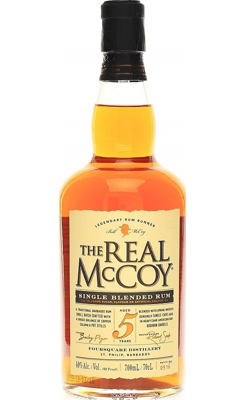Photographie d'une bouteille de The Real Mc Coy Rum 5 Ans 70cl Crd
